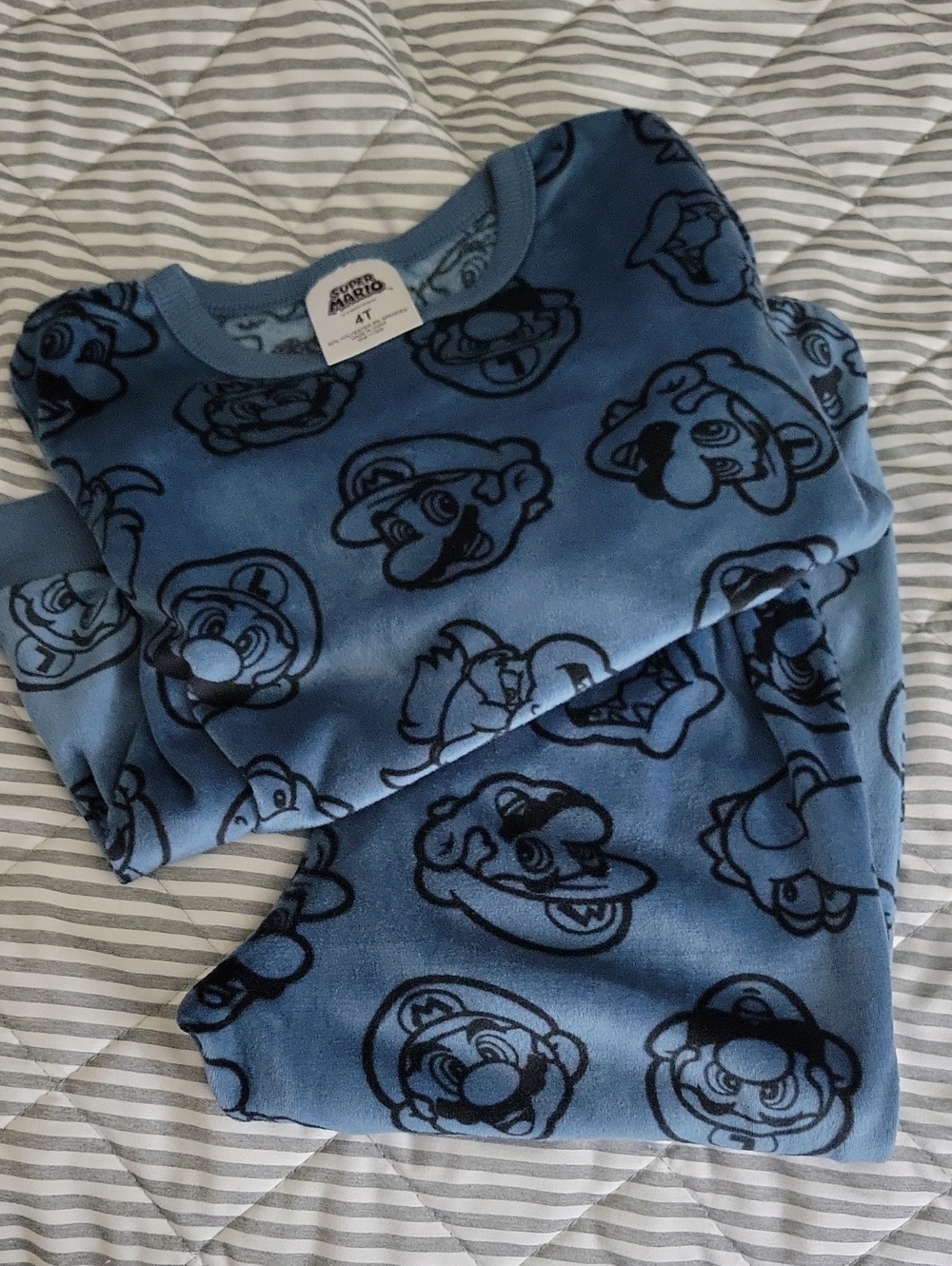 Nintendo Blue Kids Pajama Set - Cozy Fleece Sleepwear